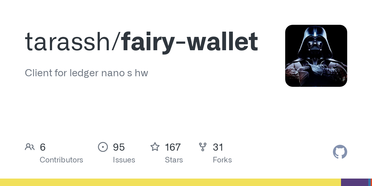 GitHub - tarassh/fairy-wallet: Client for ledger nano s hw