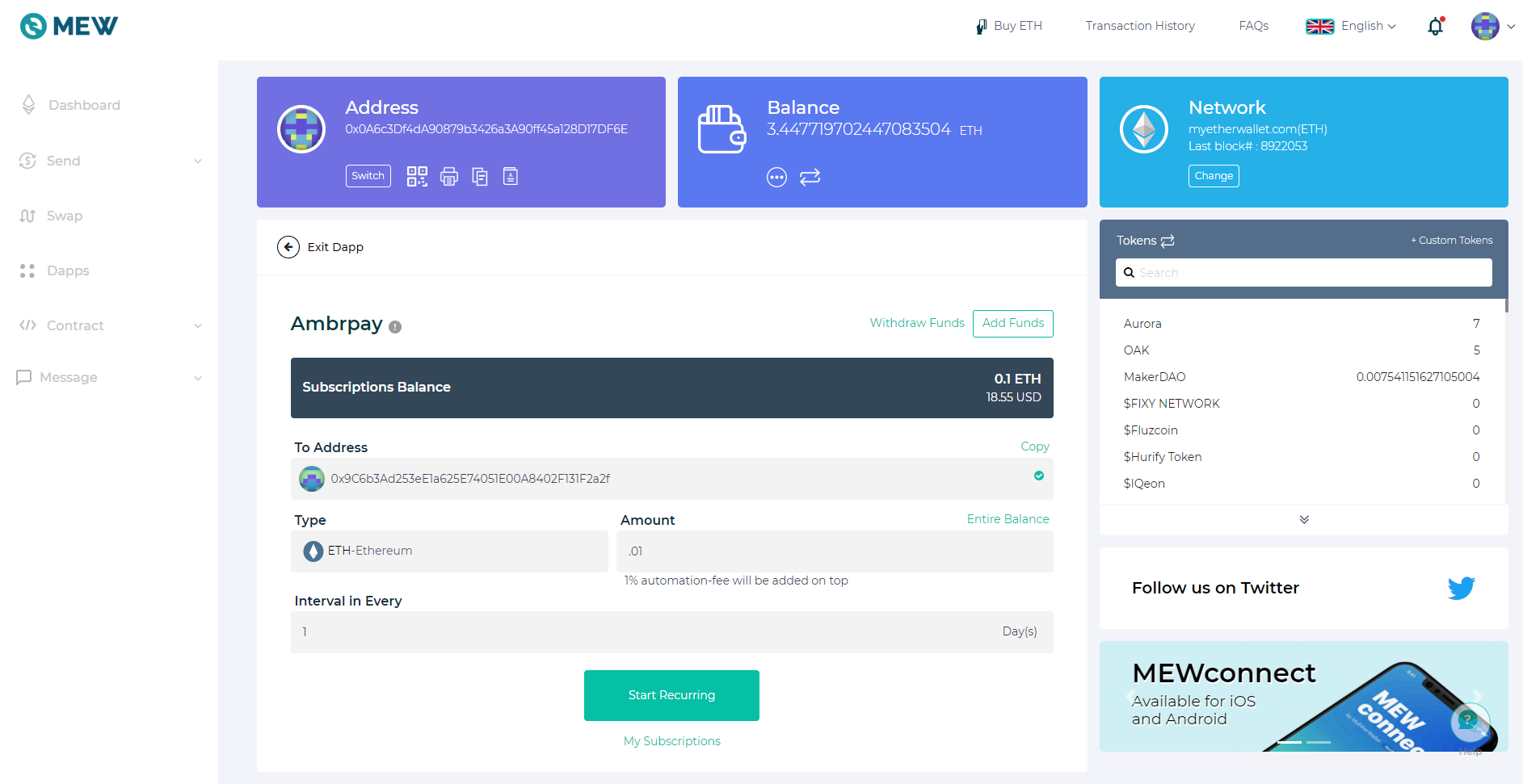 Myetherwallet (MEWwallet) | A Crypto Wallet DEFI WEB3