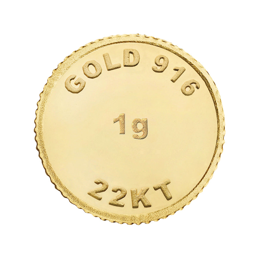 Victoria Gold Coin 1 Gram 22 Kt | South India Jewellery