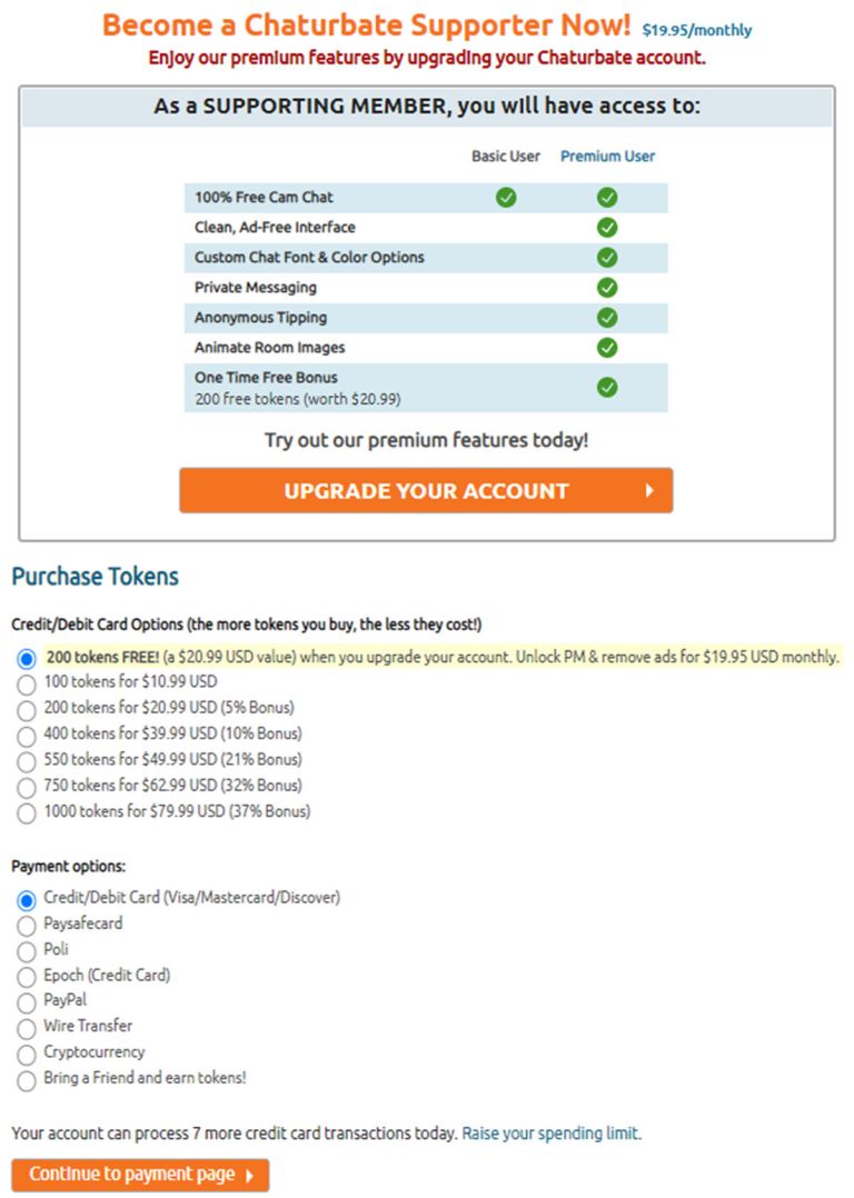 How much are Chaturbate Tokens Cost in | Chaturbate