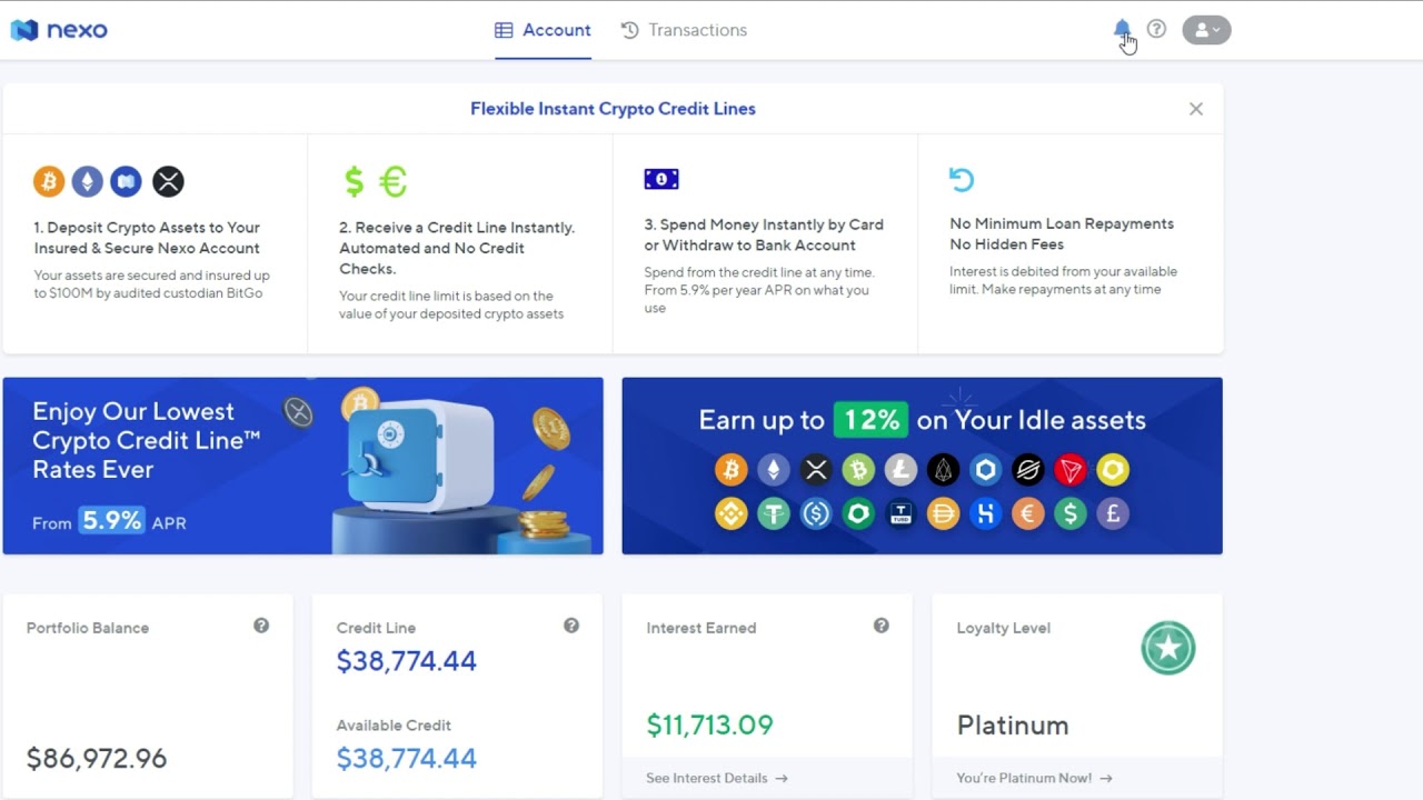 Nexo Staking & Lending Rates | Staking Rewards