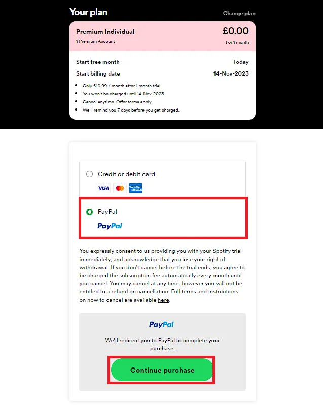 PayPal payments for Spotify - Spotify