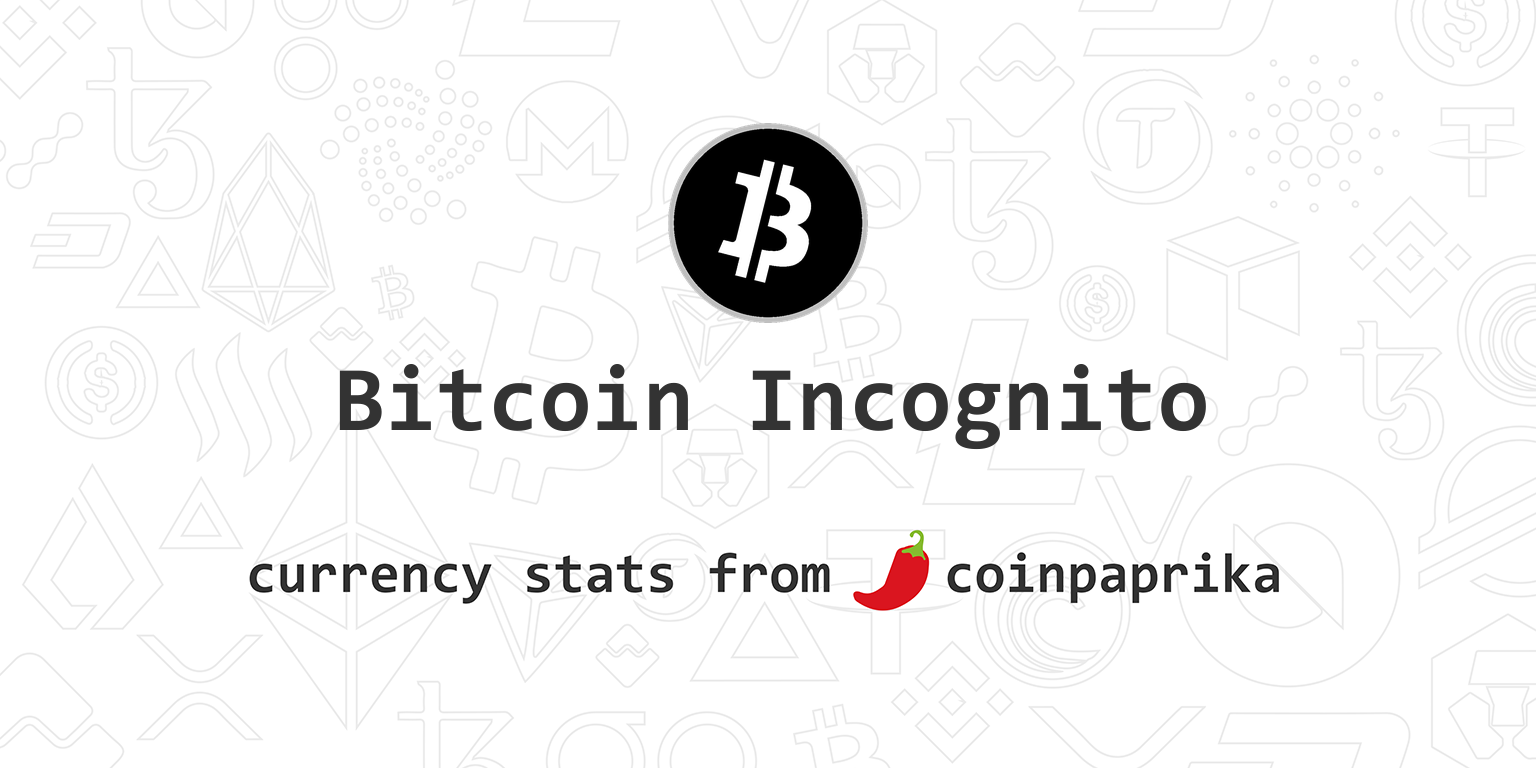 Incognito price today, PRV to USD live price, marketcap and chart | CoinMarketCap