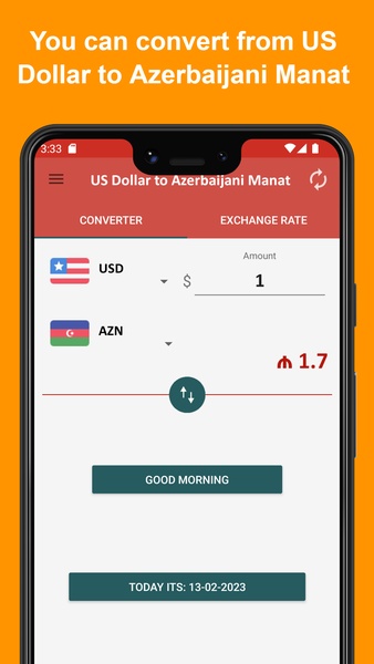 Azerbaijani Manat to US Dollar [AZN / USD]