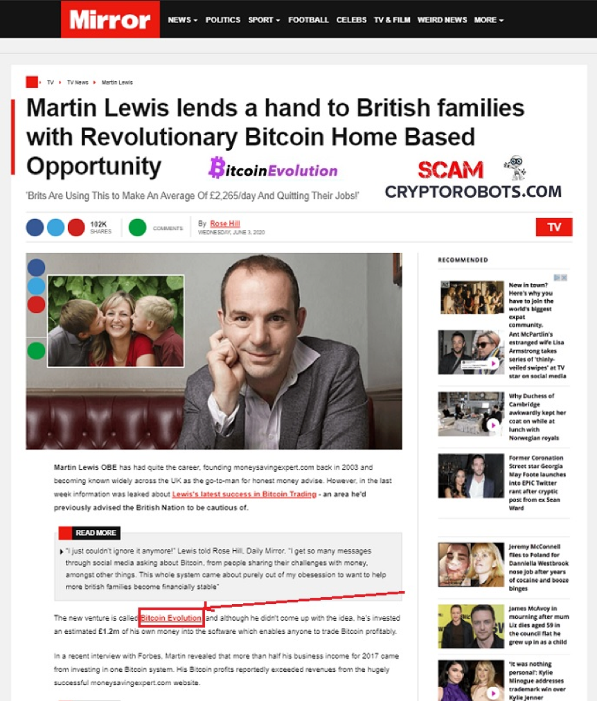 Email Scam Targets Fans of Martin Lewis