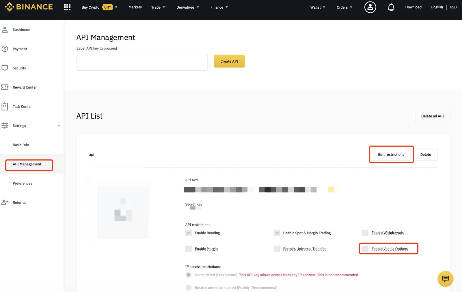 Binance Cloud API Documentation