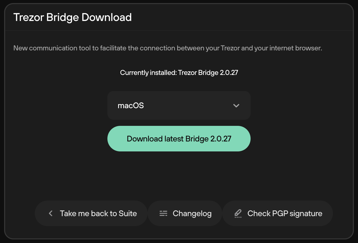 Trezor Bridge - Trezor Suite App | ecobt.ru