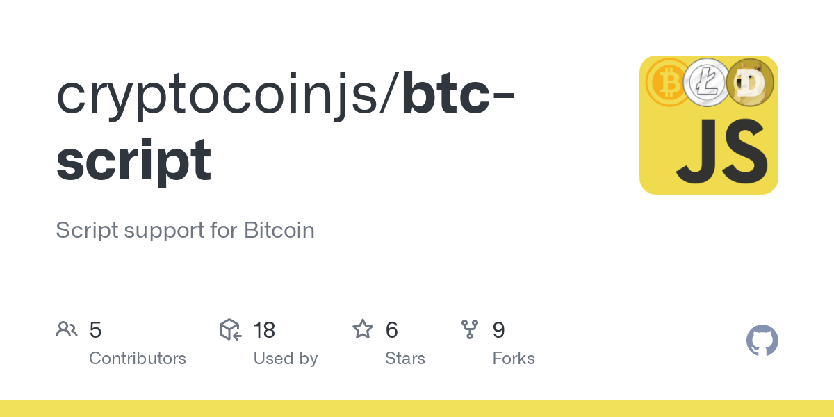 btc-script - Bitcoin Script - CryptoCoinJS