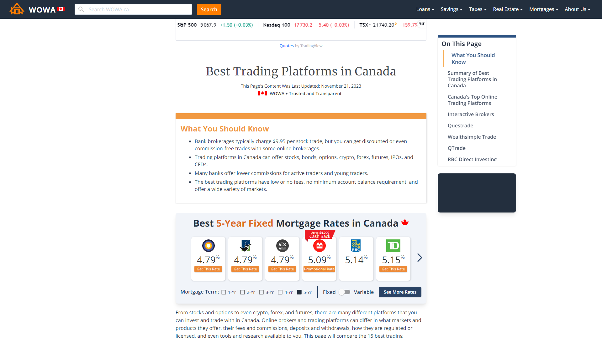 Free Trading: The 4 Best Zero-Commission Brokers in Canada