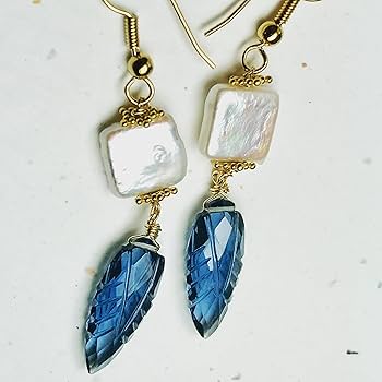 Blue Coin Earrings | Laura Stark Designs