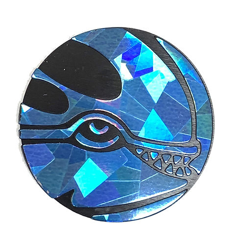 Black & Blue Sparkle Primal Kyogre Coin | Magic Madhouse