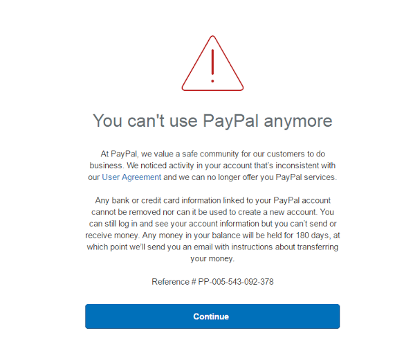 PAYPAL USER AGREEMENT