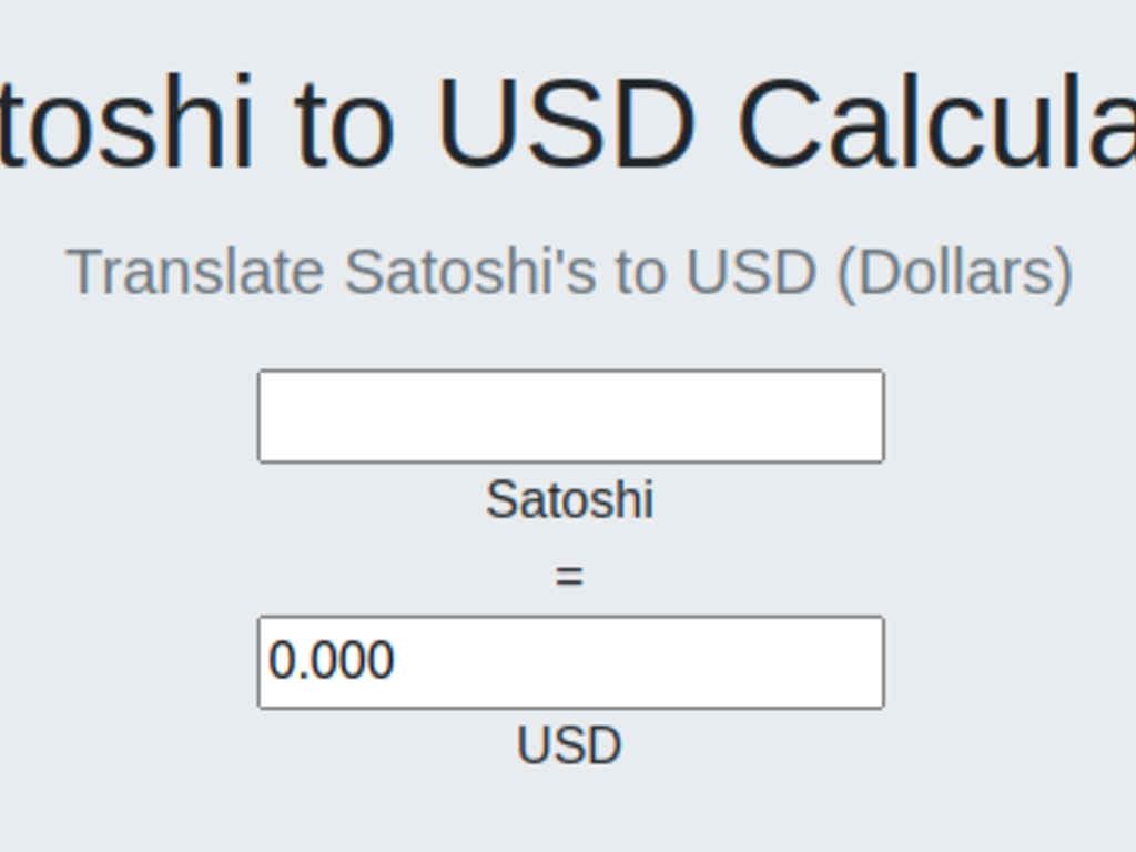 Bitcoin to USD Converter | How much are your satoshis worth?