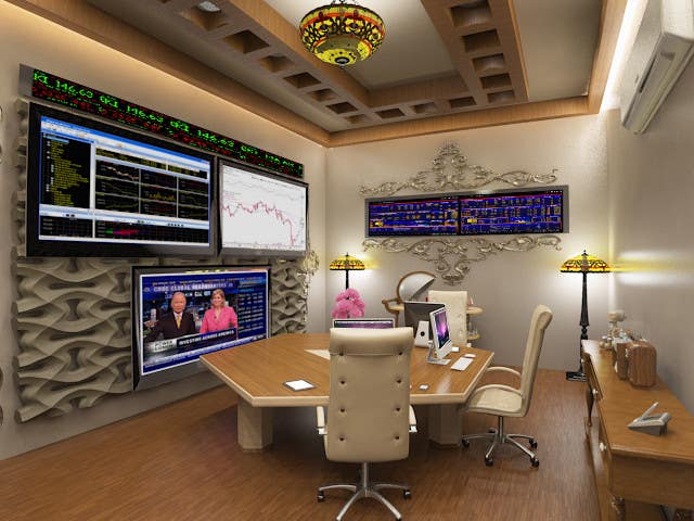 Trading room ideas | office setup, desk setup, trading desk