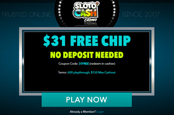 Slotocash Casino No Deposit Bonus Codes $31 Free!