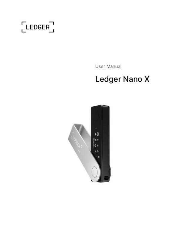 Ledger Nano X user manual (English - 63 pages)