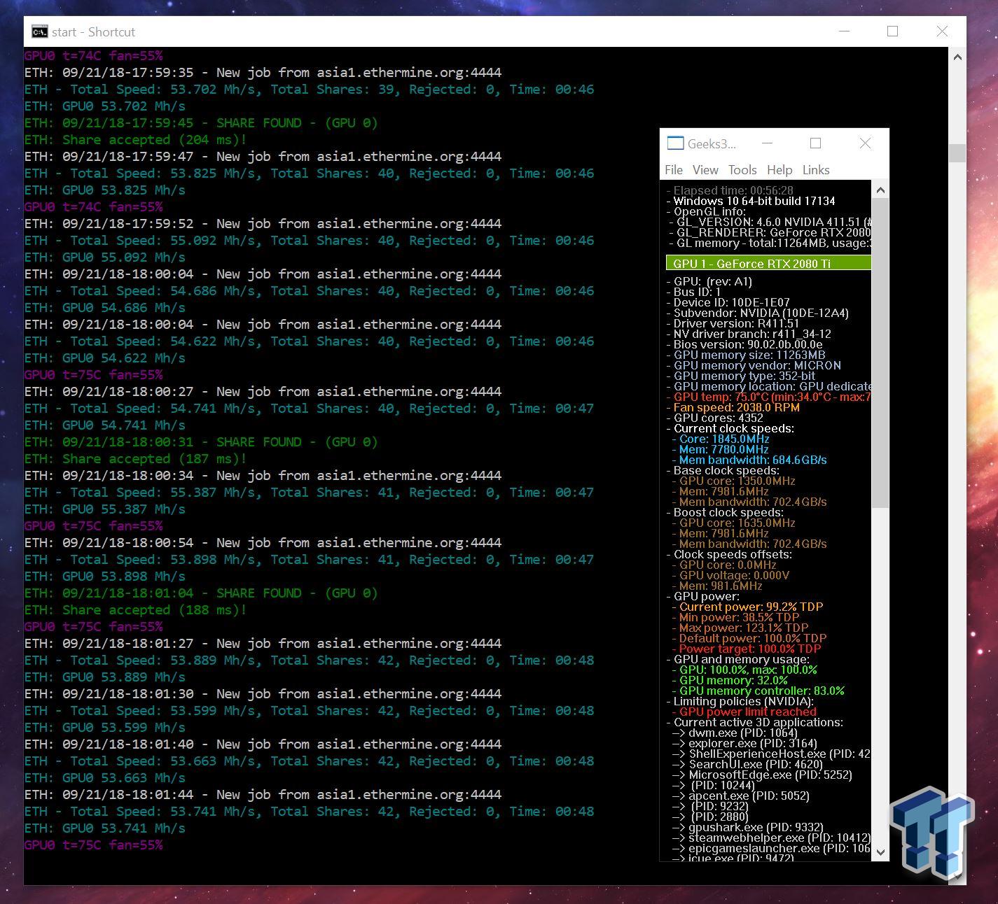 RTX Ti Mining Settings