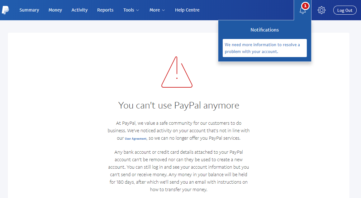 How did I get permanently banned from PayPal with my money locked inside? - Consumer Rescue