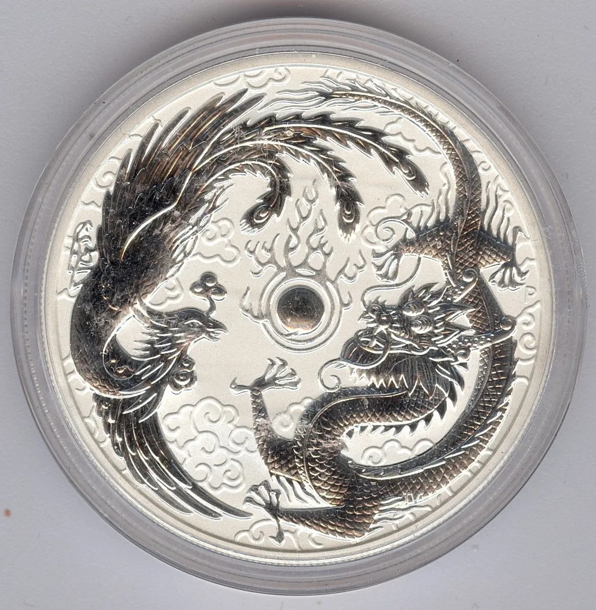 Silver Ounce Dragon and Phoenix, Coin from Australia - Online Coin Club