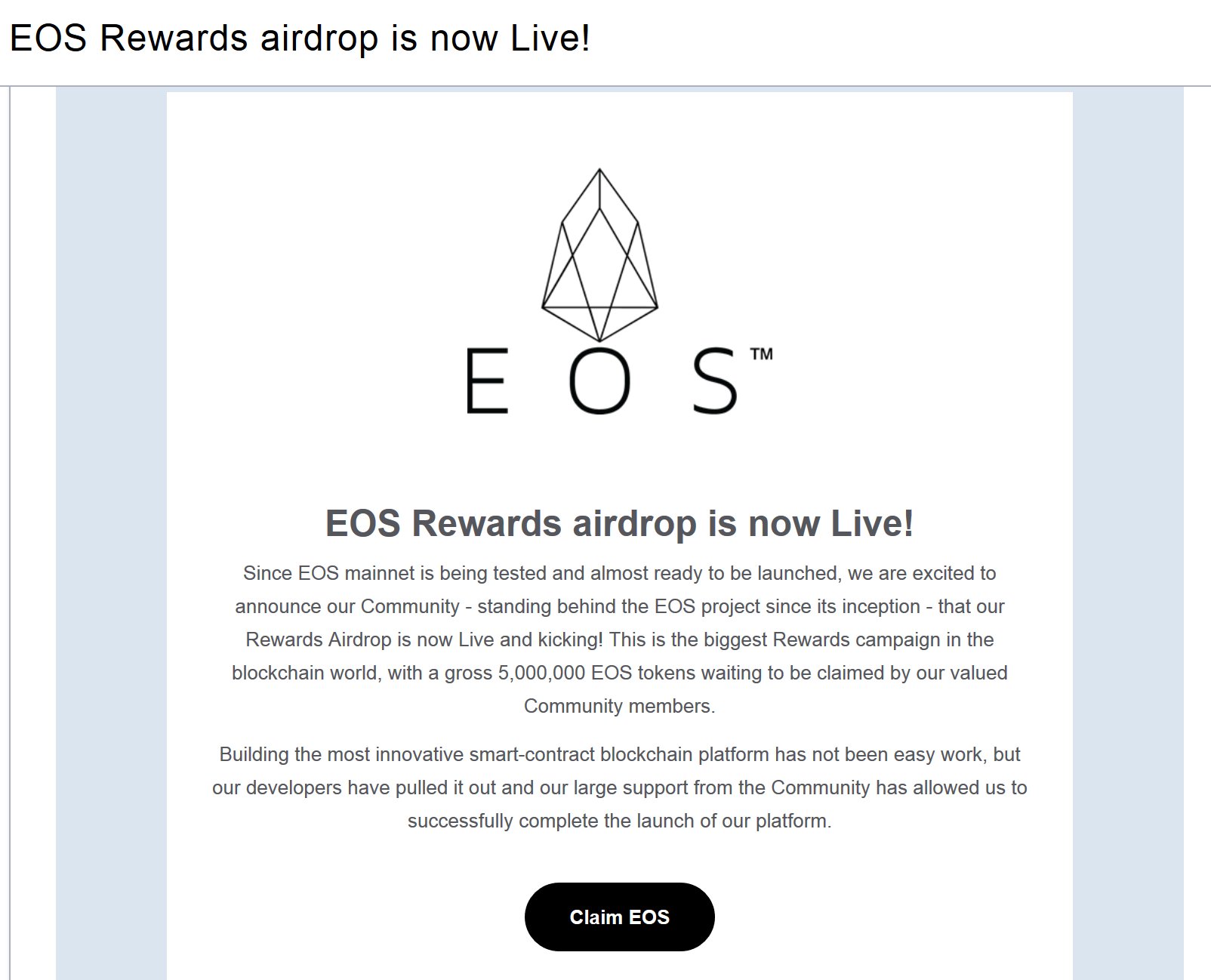 EOS Airdrops: The new Airdrop Hype? Guide to your free crypto coins - AirdropAlert