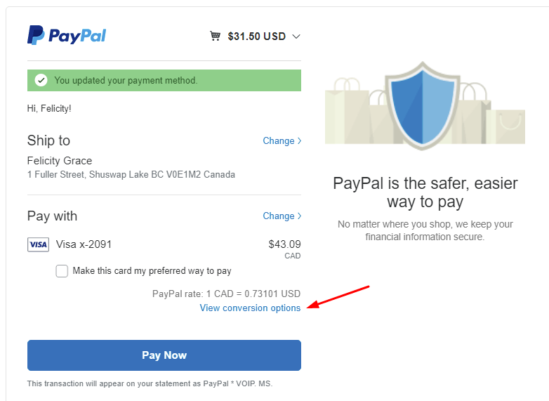 What debit or credit cards can I use with PayPal? | PayPal CA