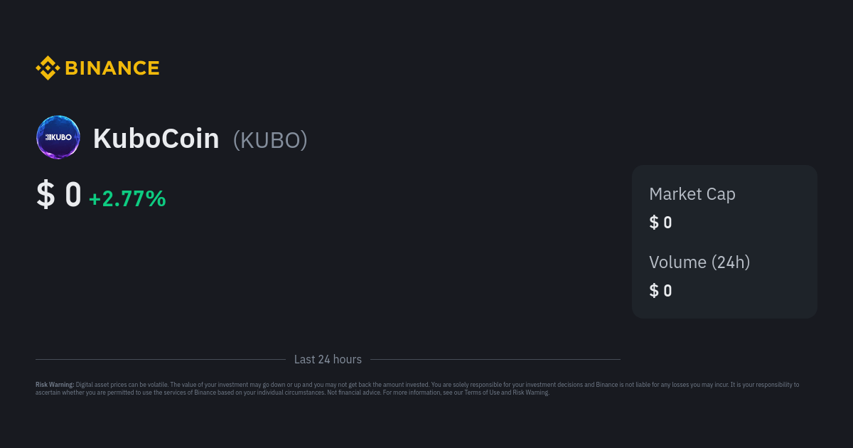 KuboCoin(KUBO) Exchange Wallet Address List and Balance Change | CoinCarp