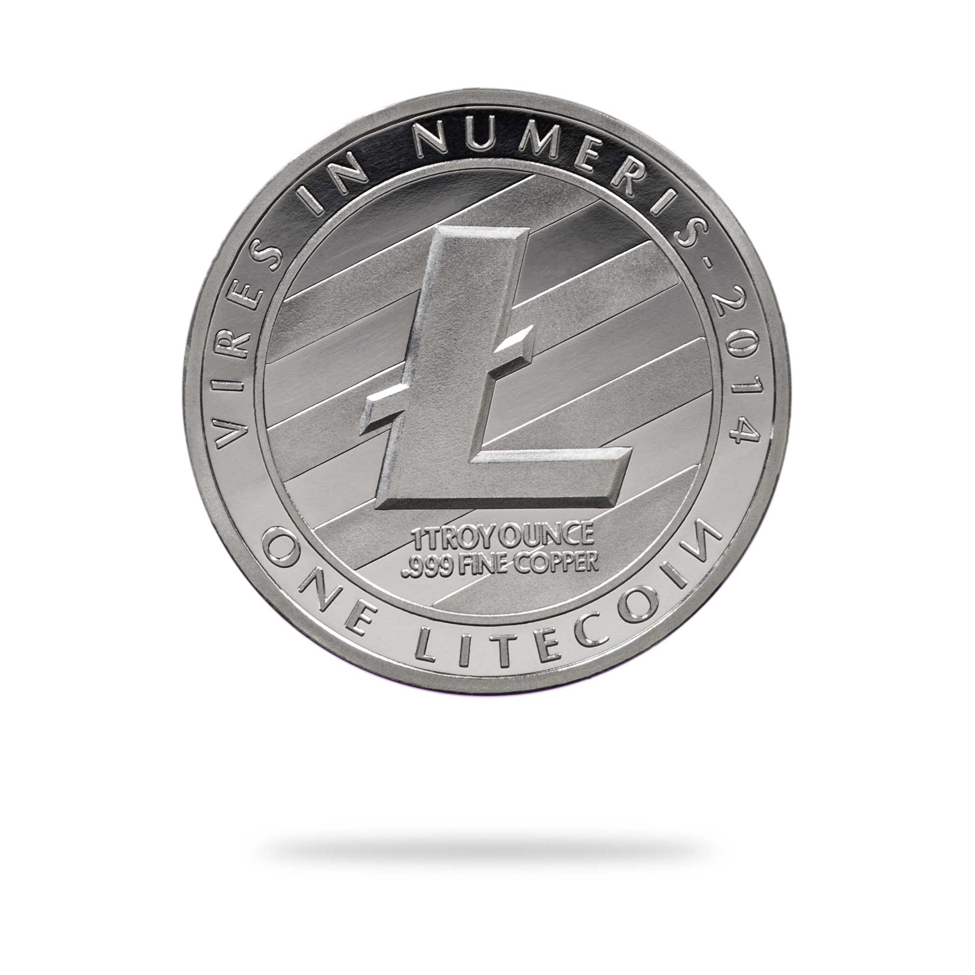 Litecoin 1 oz Silver Antique Coin