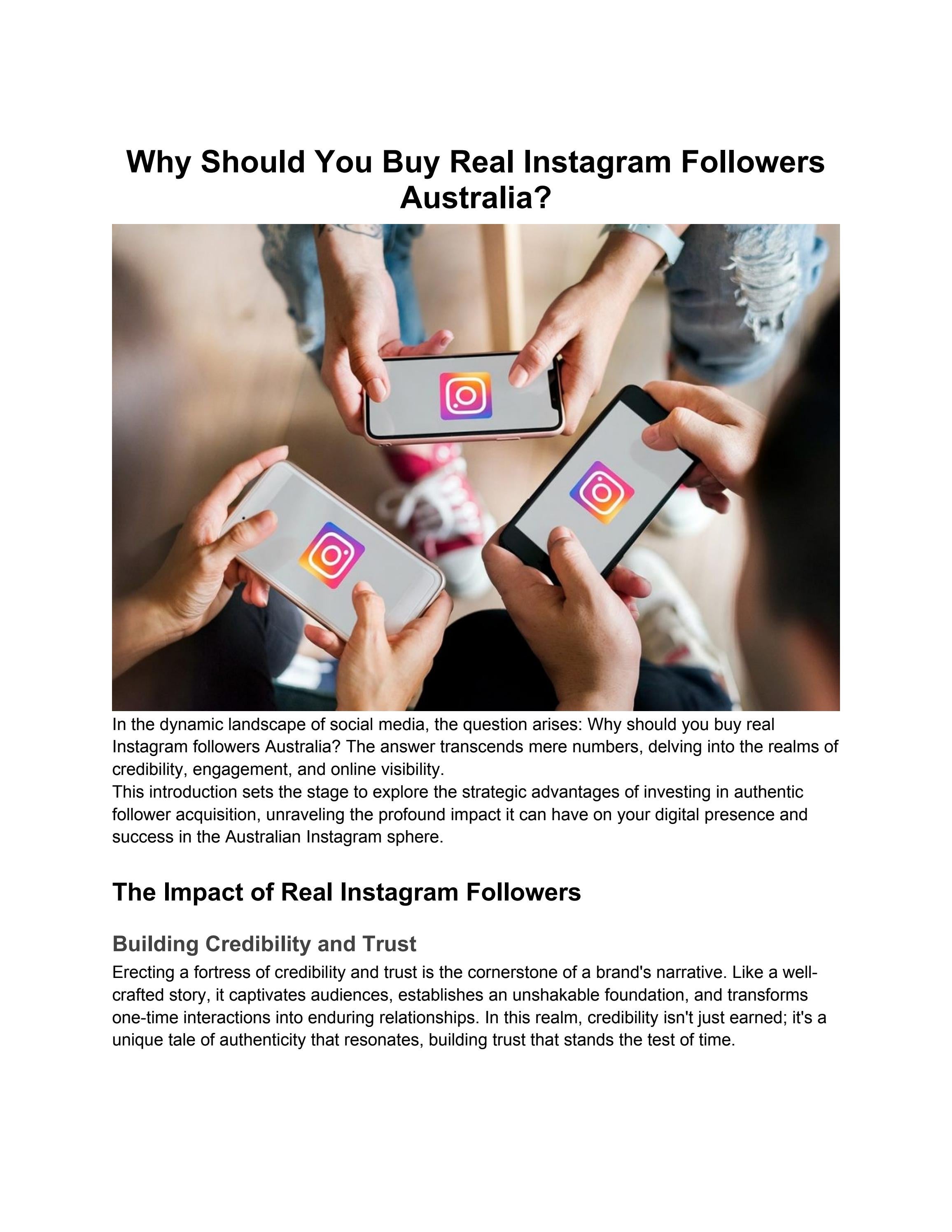 Buy Instagram Followers Australia - % Real and Active