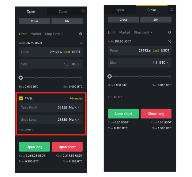 Binance types of orders