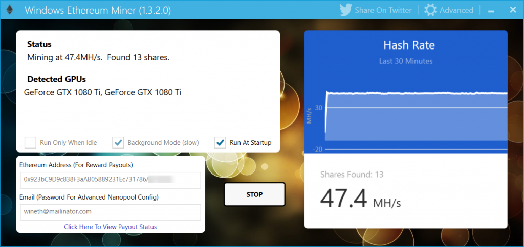 Ethereum with Awesome Miner