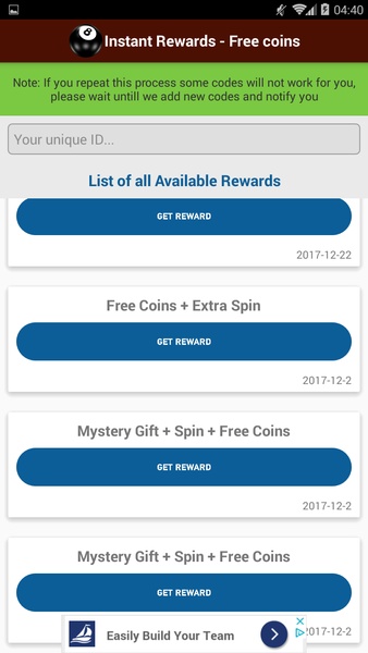 Pool instant reward Daily free coins APK + Mod for Android.