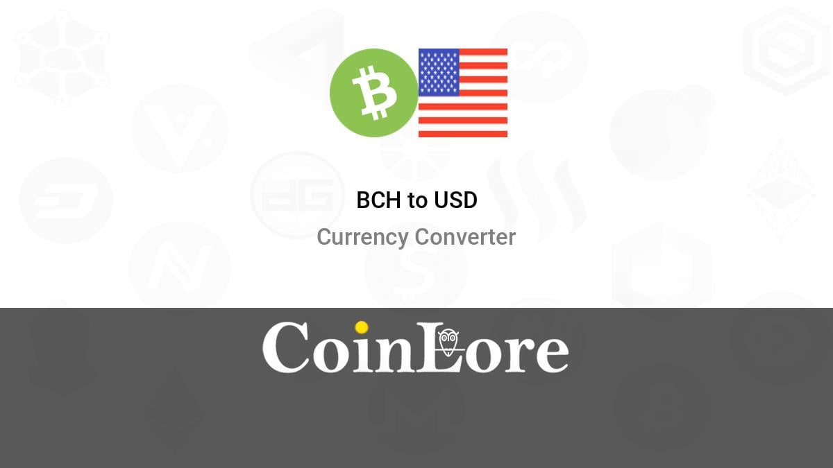 US-Dollar to Bitcoin Cash Conversion | USD to BCH Exchange Rate Calculator | Markets Insider