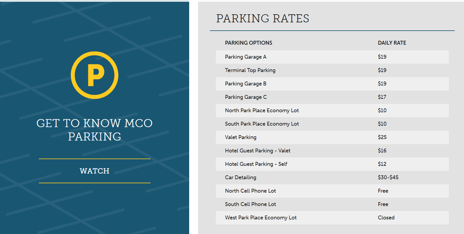 Orlando Airport Parking (MCO) - Cheap Long Term Parking