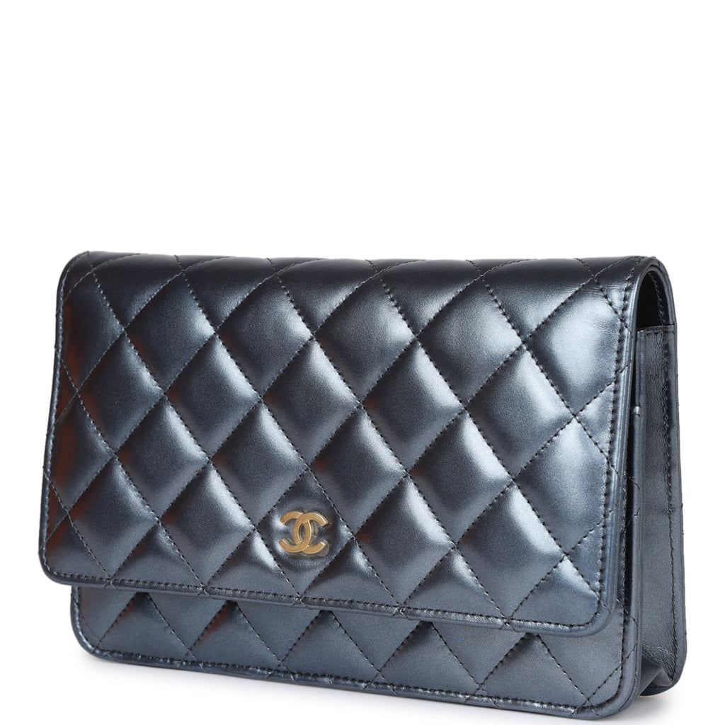 Chanel Wallet on Chain WOC in Camellia Embossed Midnight Blue Lambskin – Brands Lover