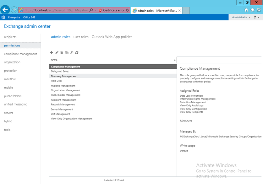 Exchange Server MOC course 