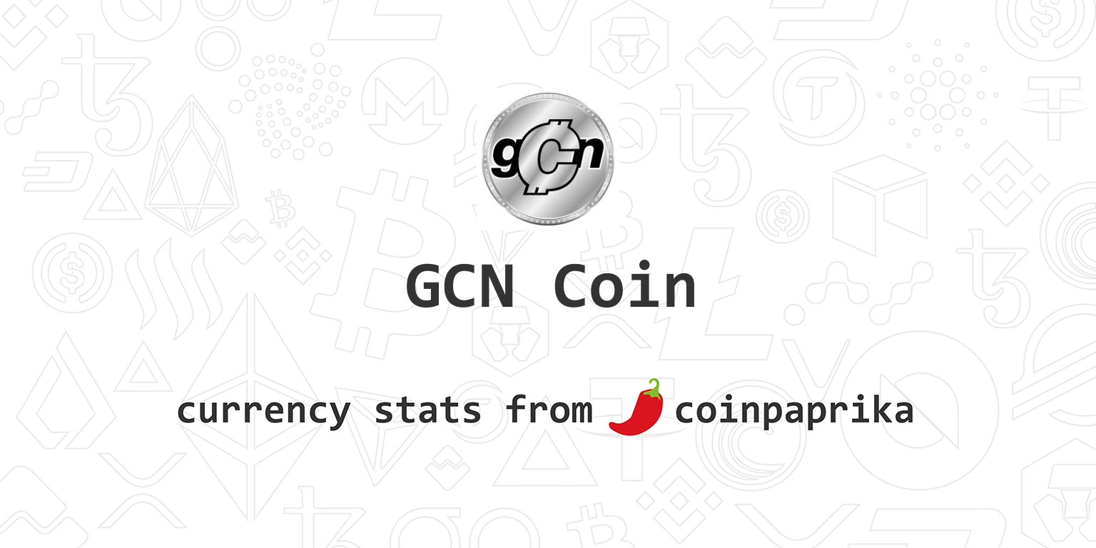 GCN Coin Price Today - GCN Coin Price Chart & Crypto Market Cap