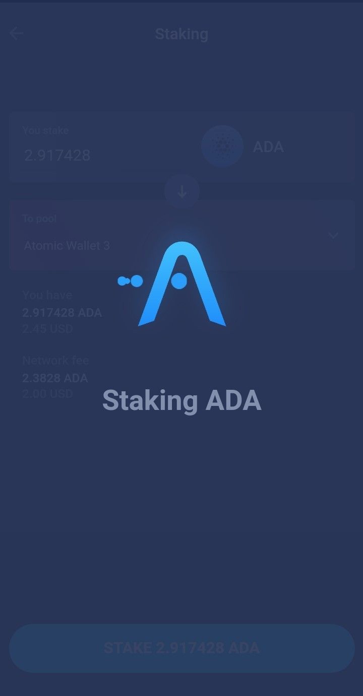 How do I stake ADA? - Atomic Wallet Knowledge Base