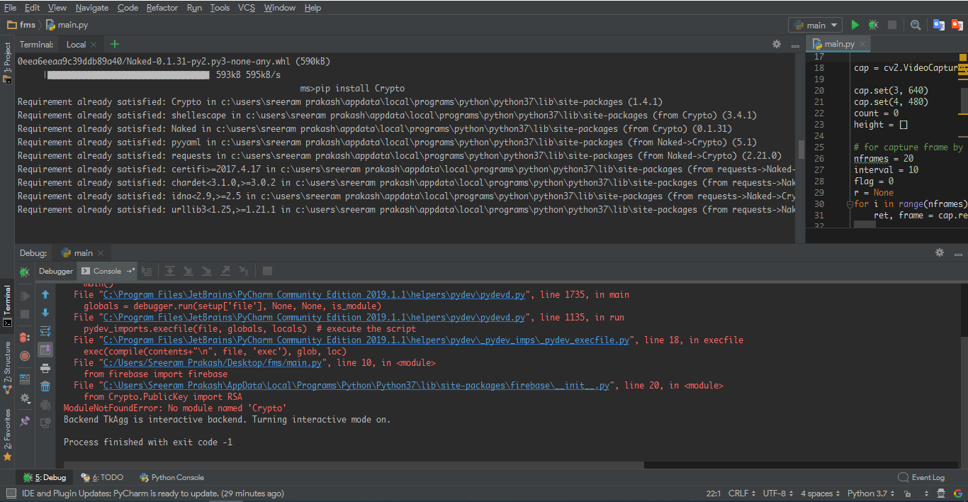 ModuleNotFoundError: No module named 'Crypto' | 晨曦's Blog