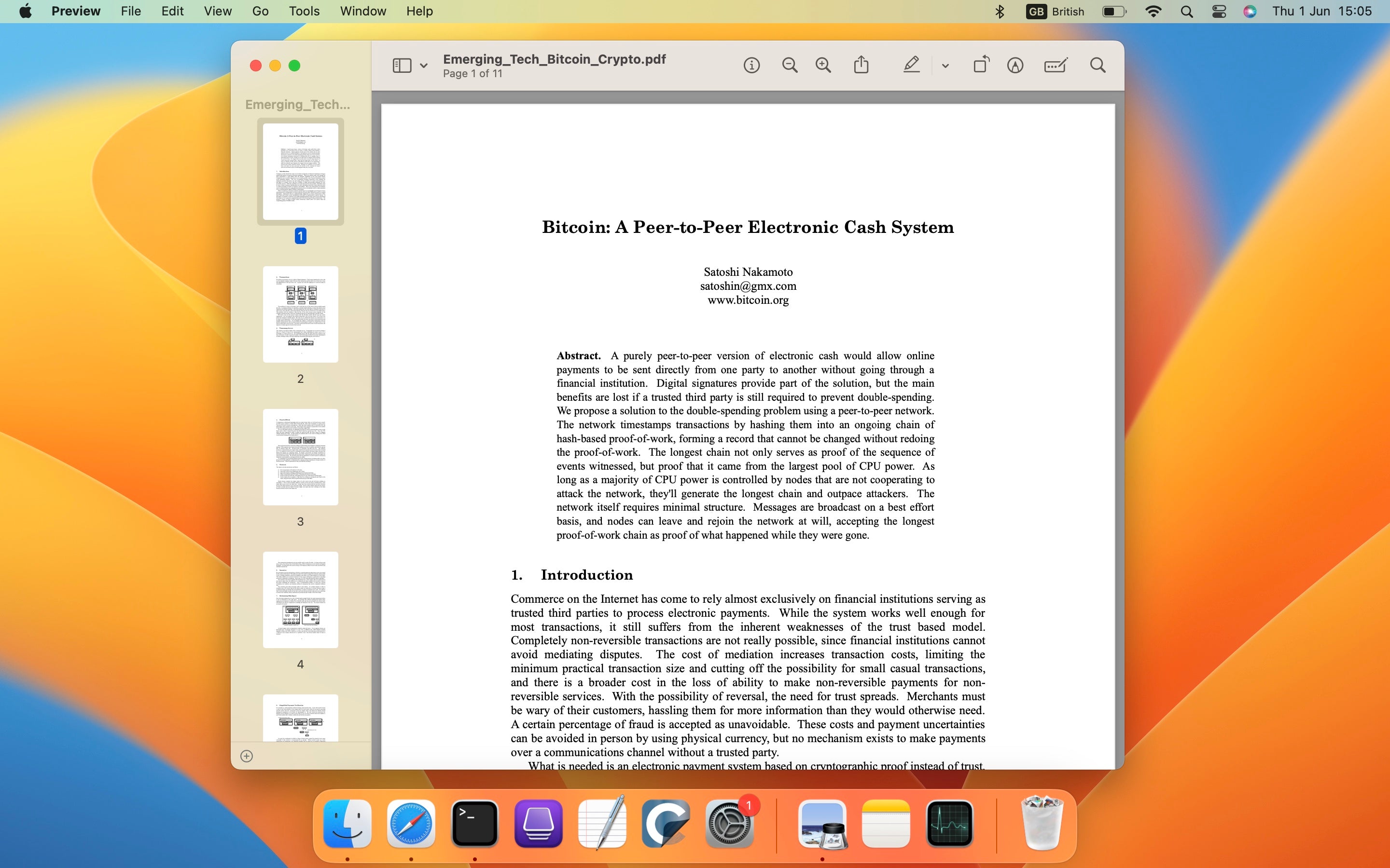 Hidden Inside MacOS, the Bitcoin White Paper