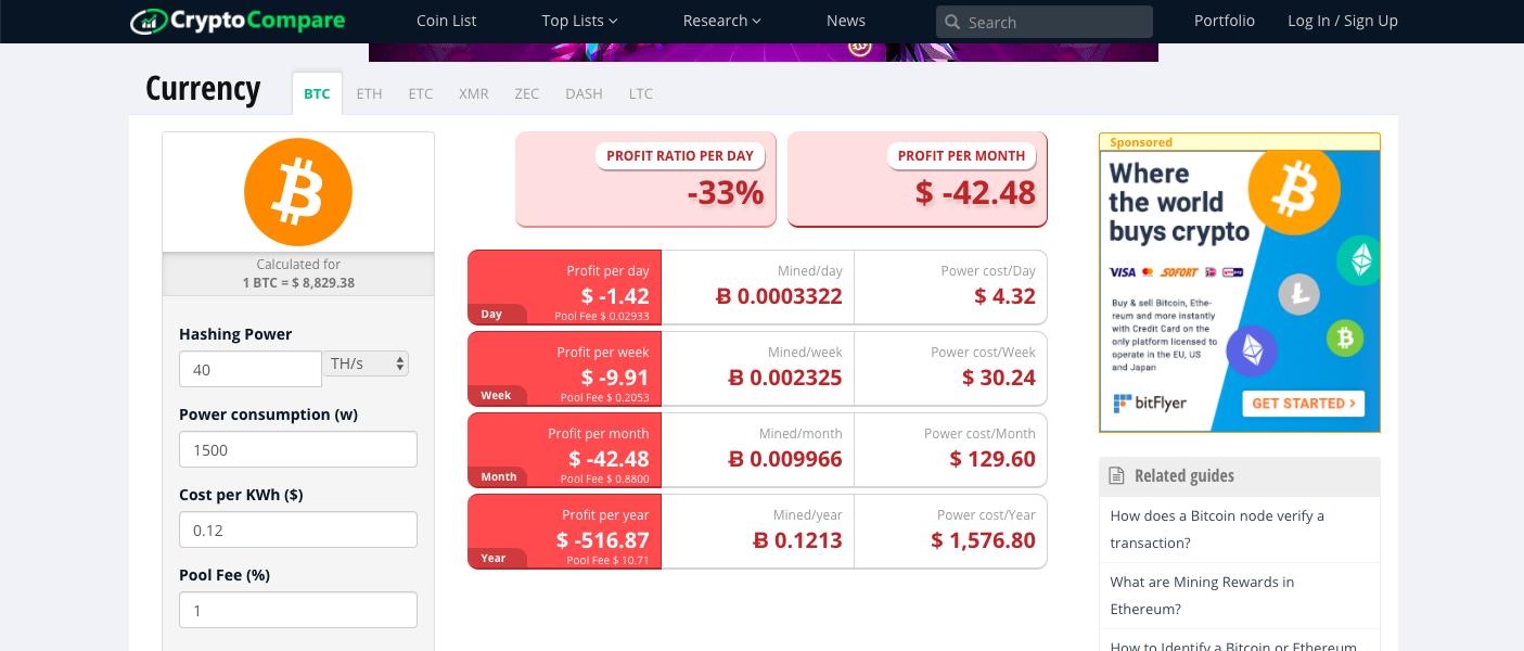 Monero (XMR) mining calculator - solo vs pool profitability | CryptUnit