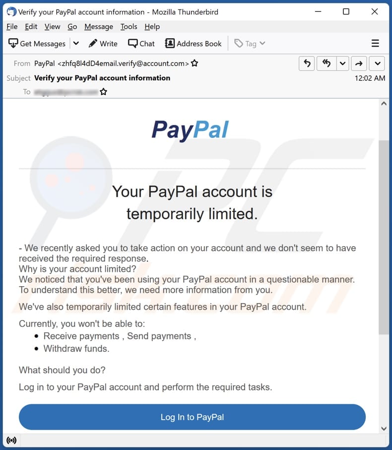 Beware: PayPal phishing texts state your account is 'limited'