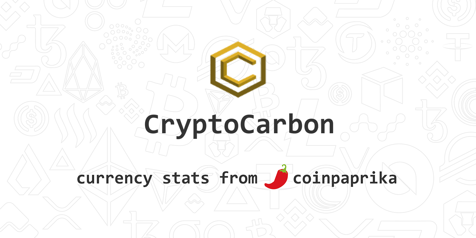 CryptoCarbon Price Today - CCRB to US dollar Live - Crypto | Coinranking