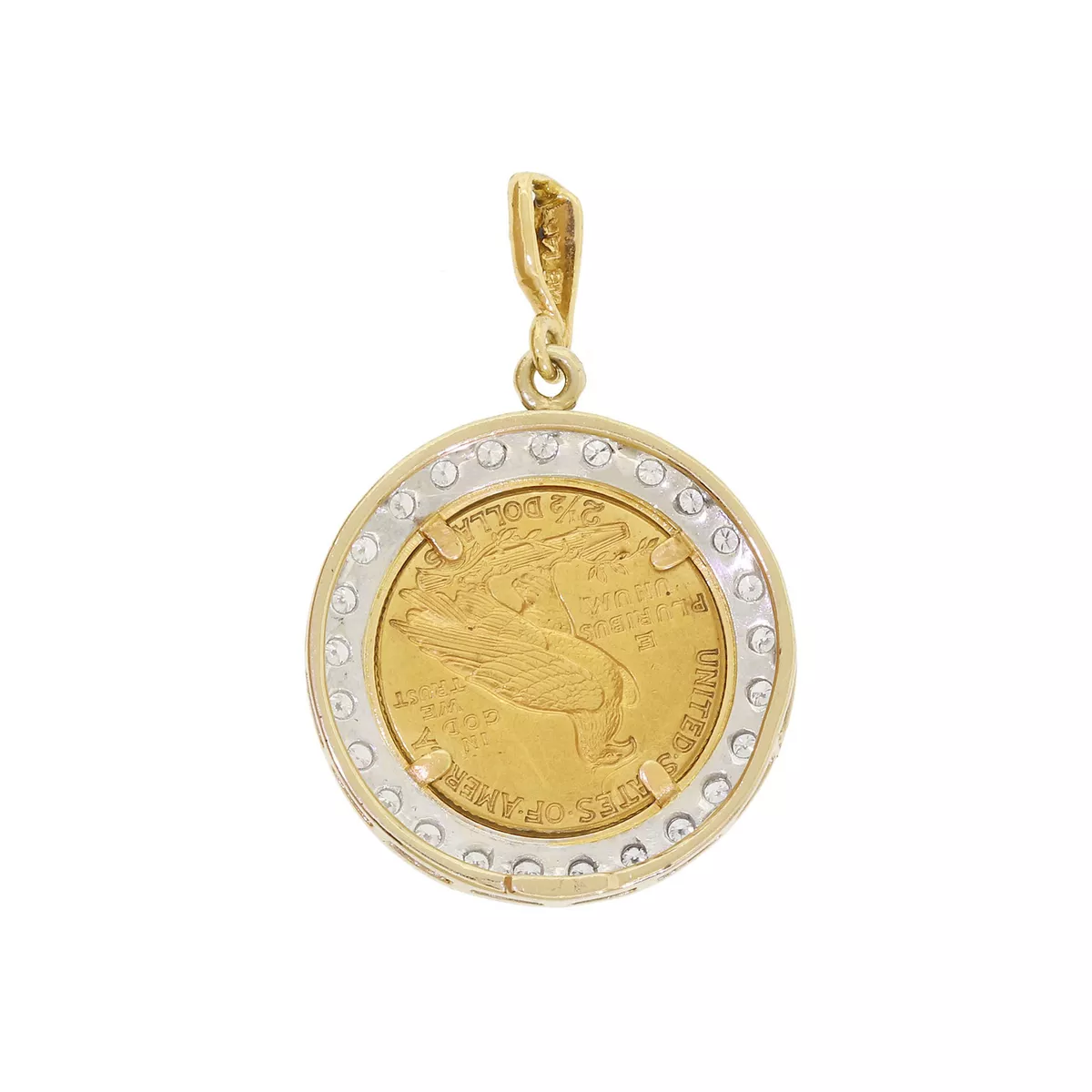 14k Gold $ Indian Head Diamond Cut Coin Bezel | ecobt.ru