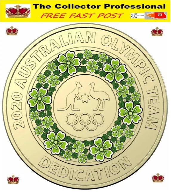 Two Dollars Olympic - Dedication (Green), Coin from Australia - Online Coin Club