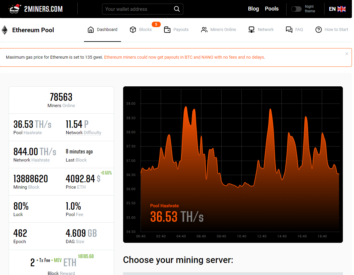 Ethereum (ETH) mining pools comparison | MiningPoolsList