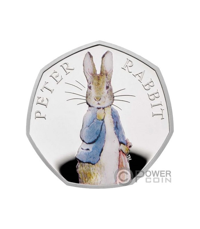 The Peter Rabbit Silver Proof 50p Coin