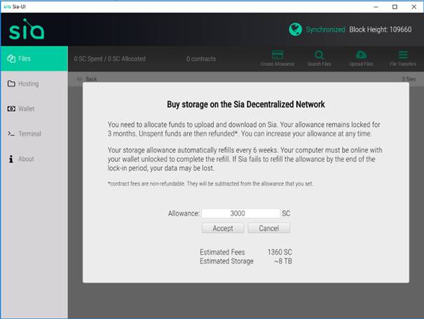 Sia Central Wallet