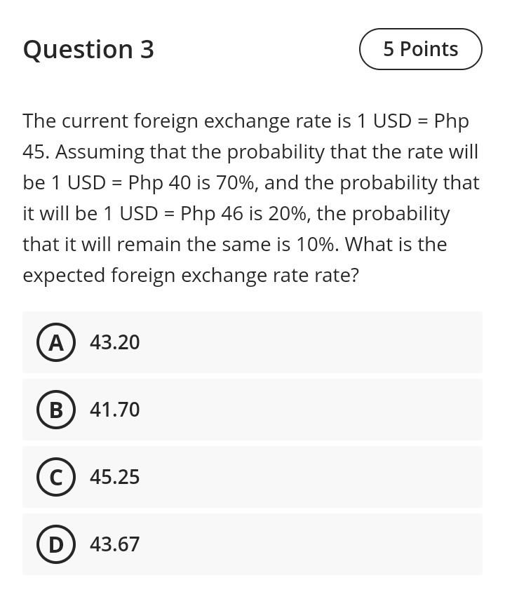 Foreign Exchange Rate