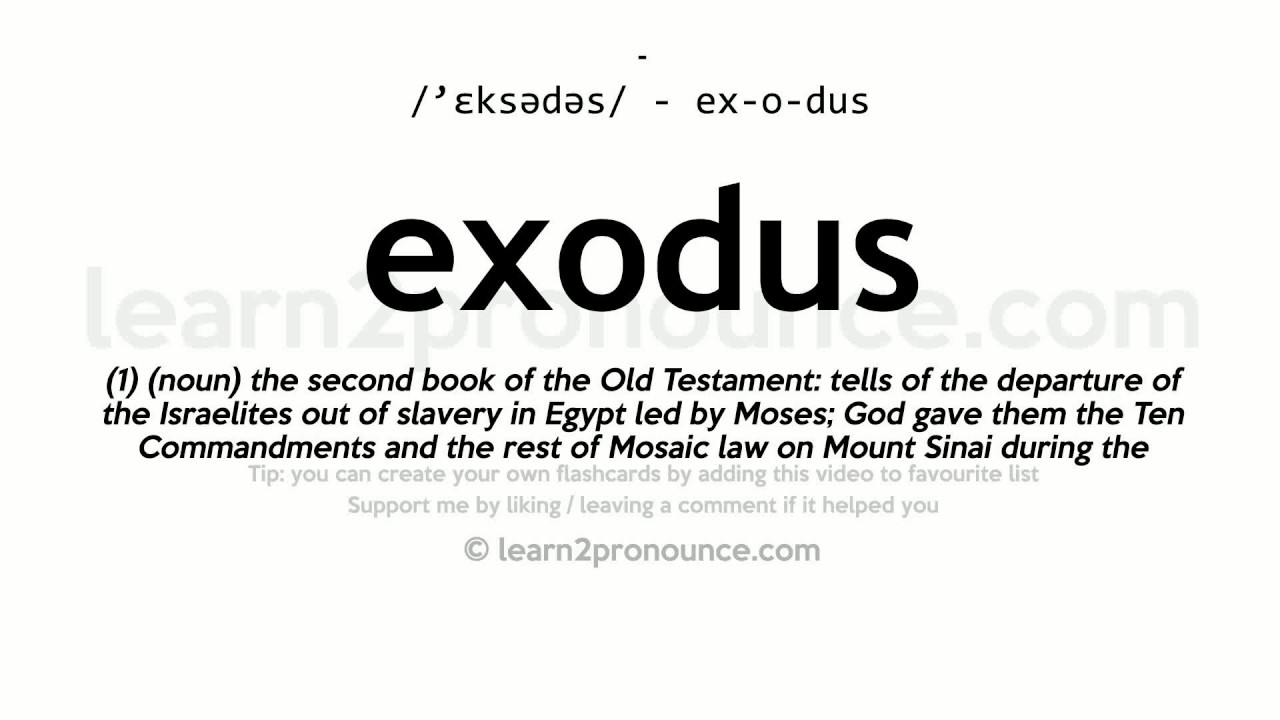 Exodus Definition & Meaning - Merriam-Webster