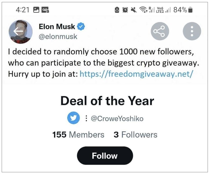 Elon Musk “Freedom Giveaway” Crypto Scam Spread on Twitter | Trend Micro News